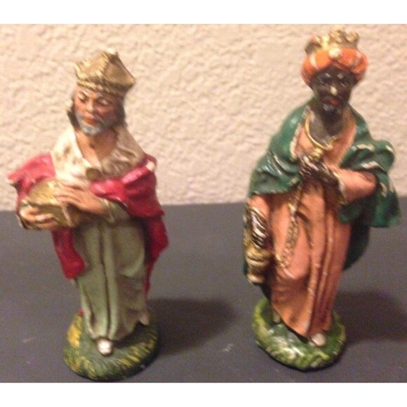 Vintage Nativity Set Manger 12 Piece Midcentury 60s Jesus Angel Figure Christmas - Picture 4 of 12